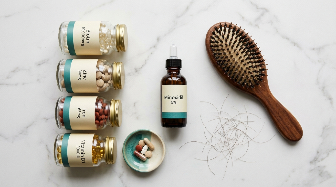 Minoxidil and modern hair loss supplements