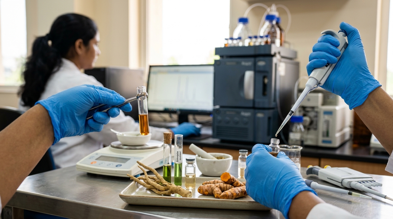 Lab testing botanical ingredients
