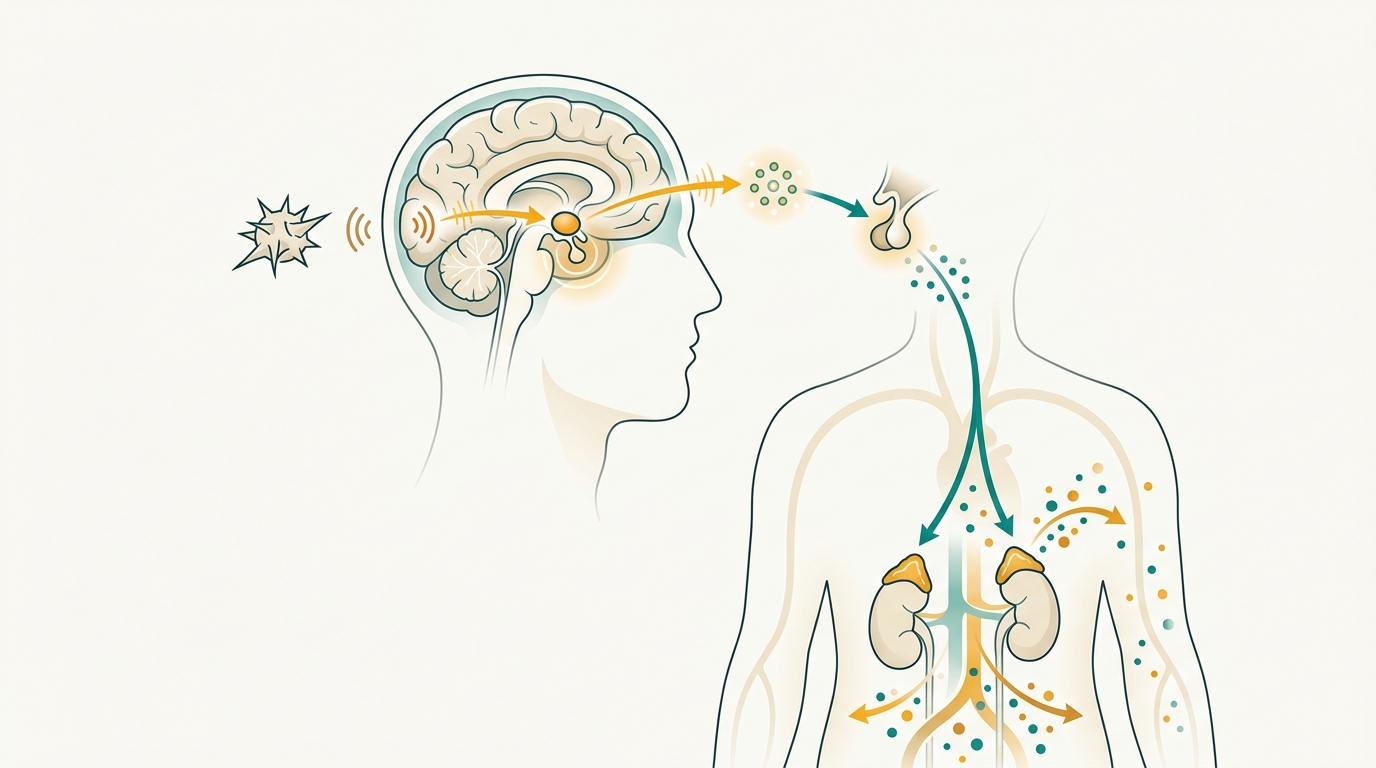 Brain and HPA axis illustration