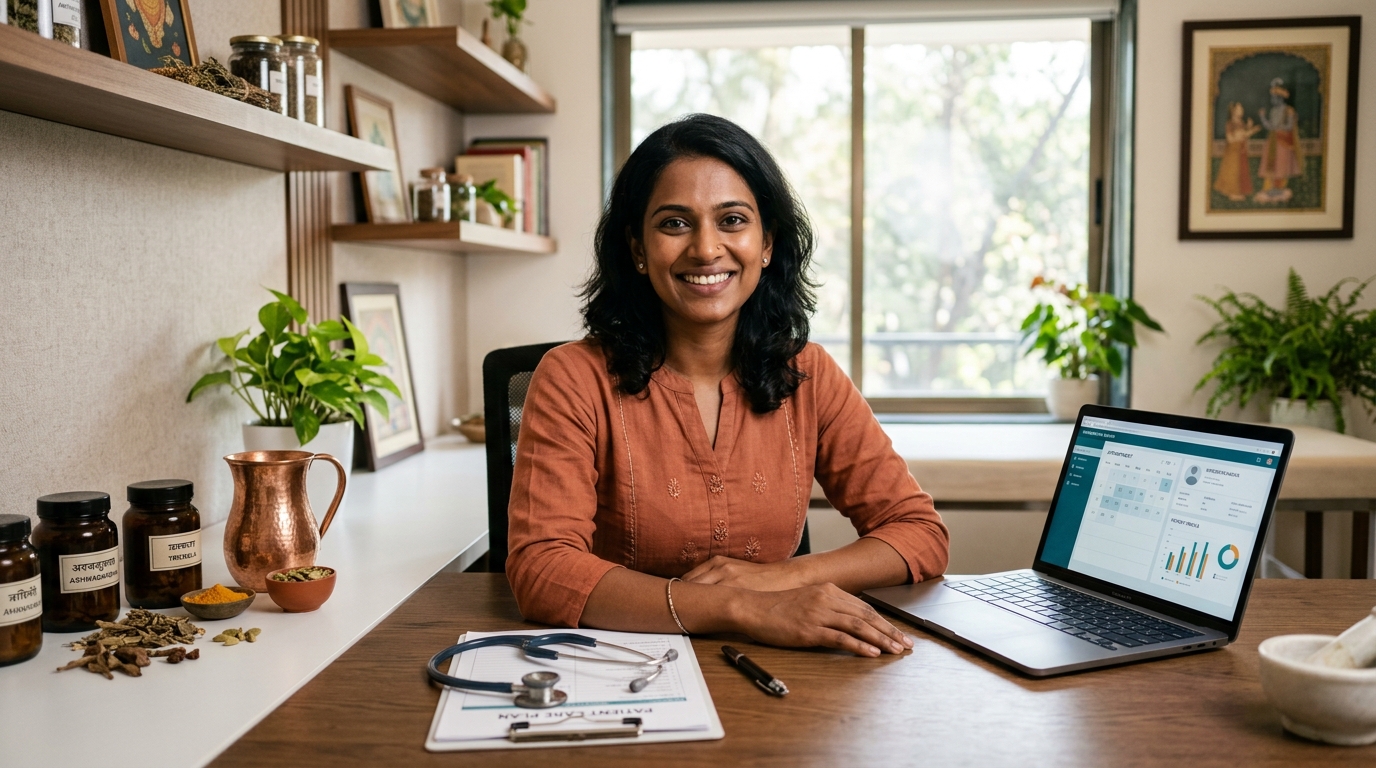 Doctor bridging modern and traditional medicine